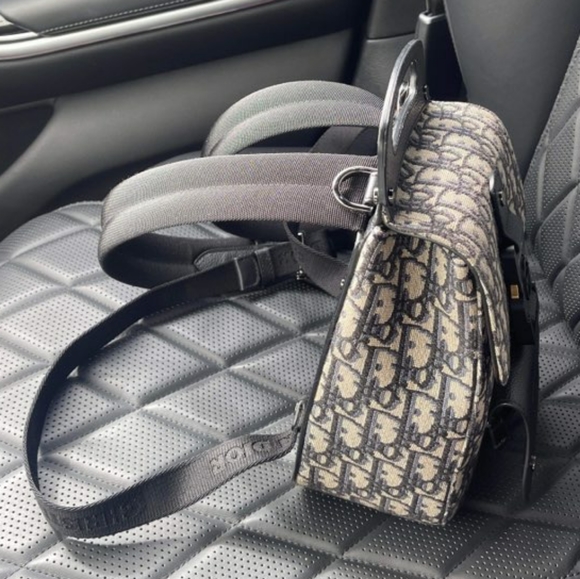 SOLD!!!Christian Dior Jacquard HOMME Oblique Calfskin Mini Saddle Backpack - Picture 3 of 15